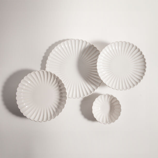 la mesa glaze cream white porcelain 16 Pcs dinner set image number 1