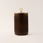 La Mesa large wooden container in gold 12*12*23 Cm image number 0
