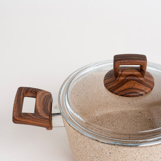 Alberto 7 piece brown granite cookware set