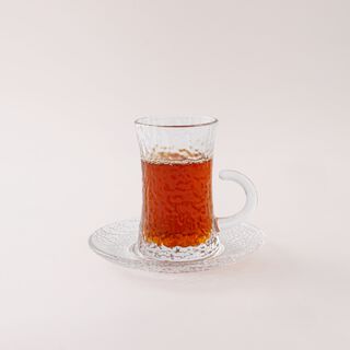 Dallaty clear glass tea and coffee set 18 pcs