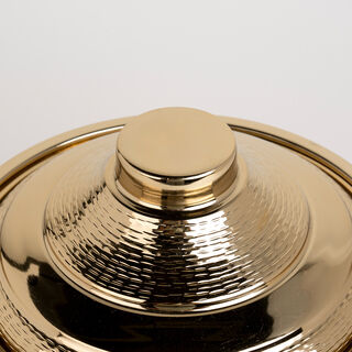 طبق تقديم ستانلس ستيل بغطاء من الخيزران