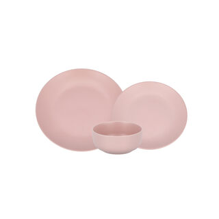 La Mesa pink stoneware 18 pc Dinner set