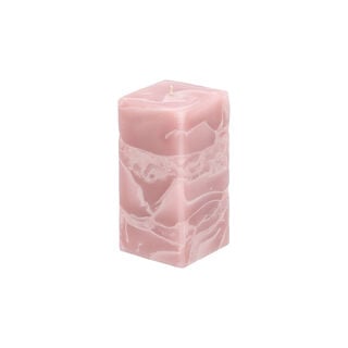 Marble Square Candle 8*8*15 cm Light Pink