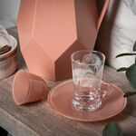 Dallaty peach porcelain and glass Tea and coffee cups set 18 pcs image number 7