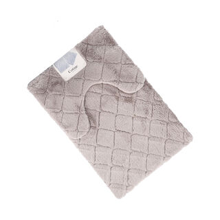 Cottage grey polyester bathmat 60*90 cm