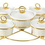 5 Pcs Round Food Warmer With Stand image number 6