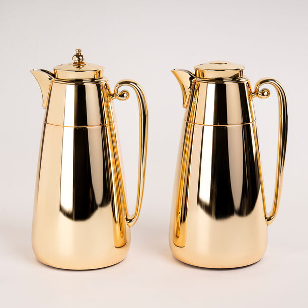 Dallaty set of 2 gold steel vacuum flask 1L image number 0