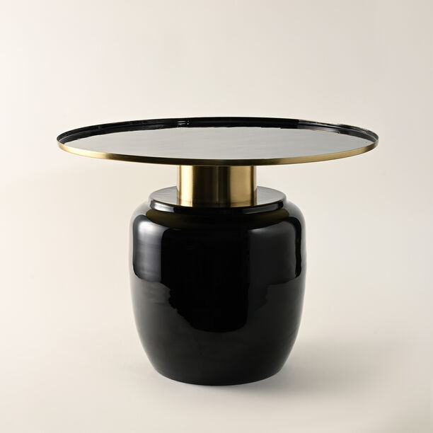Homez Side Table Metal Black, 60*60*47Cm image number 0