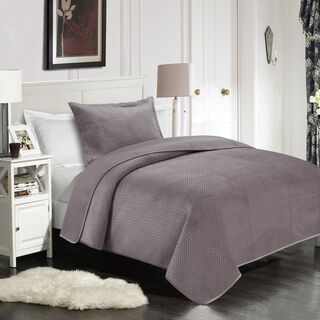 3 pieces Bedspread Grey