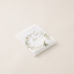 Boutique Blanche 3 Pcs 100% Turkish Cotton Face Towel Set, Embroidered Terry, white, 30*30 cm image number 1