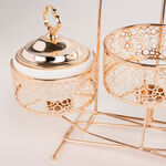 طبق تقديم دائري مع سخّان 3 قطع image number 3