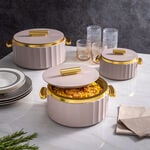 La Mesa matte lailac & gold plastic food warmer 2L image number 0