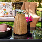 Dallaty Stainless Steel Vacuum Flask Rattan With Design Of Bamboo Light Brown 1L image number 0