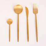 La Mesa 16 Pieces Cutlery Set Matte Gold image number 0