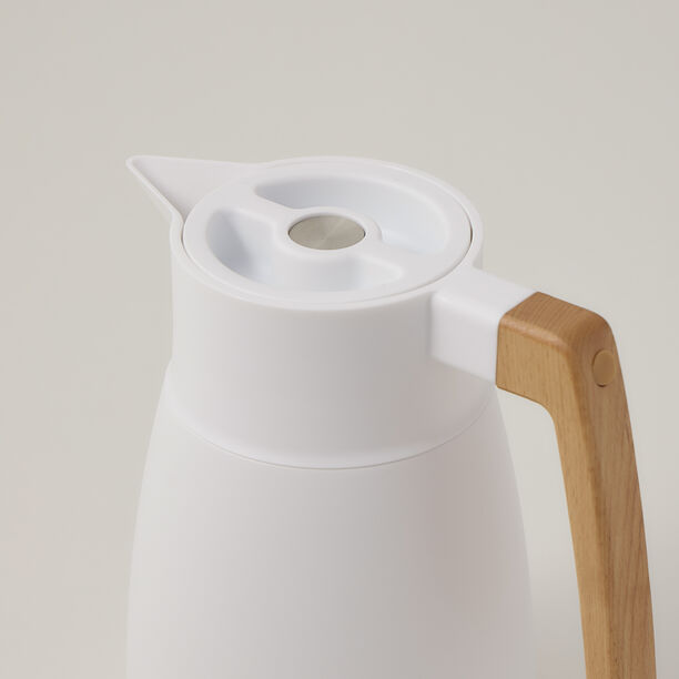 Dallaty 1 Pieces Steel Vacuum Flask Nature White 1.5L image number 2