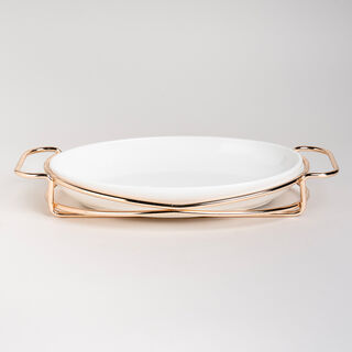 طبق تقديم مع حامل