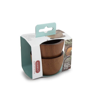 Alberto 2 Pieces Wooden Snack Bowls