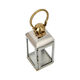 Lantern Stainless Steel Silver & Gold
