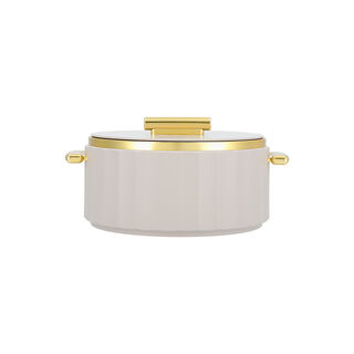 La Mesa matte lailac & gold plastic food warmer 4L