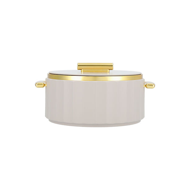 La Mesa matte lailac & gold plastic food warmer 4L image number 1
