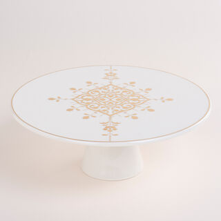 Footed Cake Stand Gold Frill