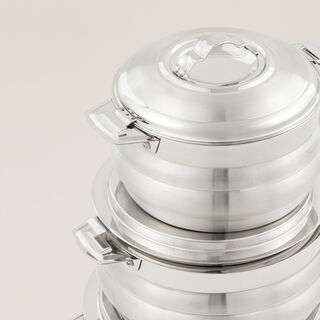 Maxima 3Pcs Stainless Steel Hotpot set