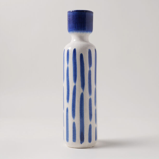 Homez Ceramic Blue And White Vase 9*9*34.5Cm image number 0