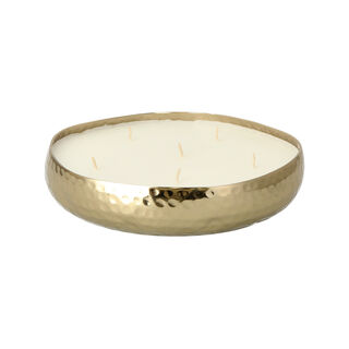 Candle Tray Hammered Gold