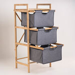 3 Tiers Bamboo Storage Drawers image number 2