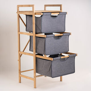 3 Tiers Bamboo Storage Drawers