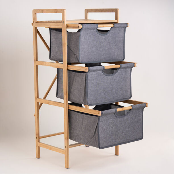 3 Tiers Bamboo Storage Drawers image number 2