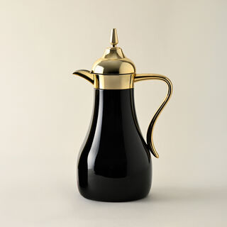 Dallaty gold and black steel flask 1L + 700ml 2 pcs