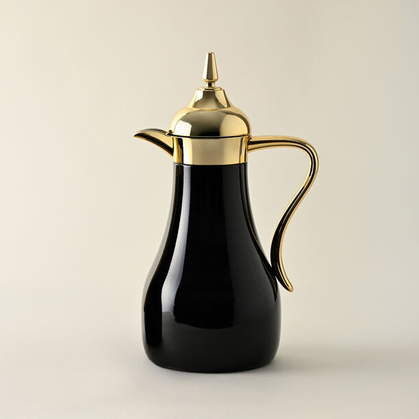 Dallaty gold and black steel flask 1L + 700ml 2 pcs image number 2