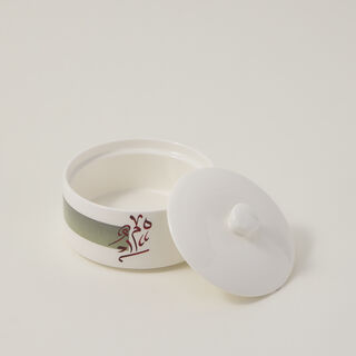 Dallaty white porcelain date bowl with lid 13*9 cm