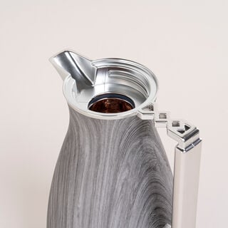 Dallaty 2 Pieces Plastic Vacuum Flask Koufa Gray Wood 1L