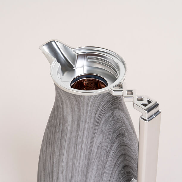 طقم دلات بلاستك لون رمادي تصميم كوفه سعة 1 لتر من دلتي  image number 4