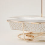 طقم أطباق تقديم مع سخّان 3 قطع image number 2