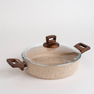 Alberto 7 piece brown granite cookware set