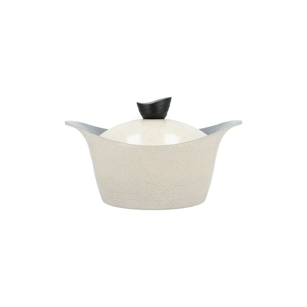 Lahoya granite pot with white lid 24 cm image number 0