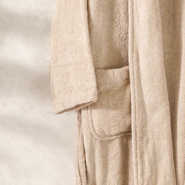 Ultra soft bathrobe, beige size S/M image number 7