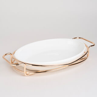 طبق تقديم مع حامل