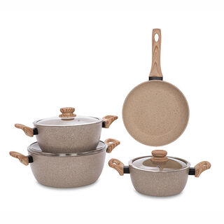 Alberto 7 Pieces Non Stick Forged Aluminum Cookware Set