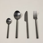 La Mesa matt black stainless steel cutlery set 16 pc image number 0