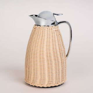 Dallety Stainless Steel Vacuum Flask Design Of Bamboo Light Beige 1L