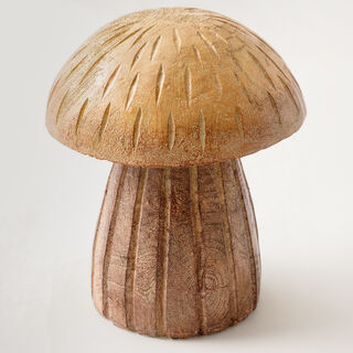 Homez decoration mushroom figurine resin wood grain