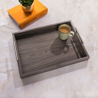Dallaty brown wooden serving tray 48*35.8*7.5 cm