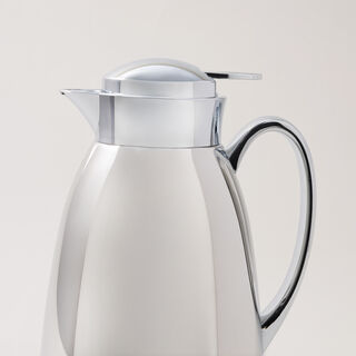 دلتي دلة شاي أو قهوة حافظة للحرارة ستيل باللون الفضي