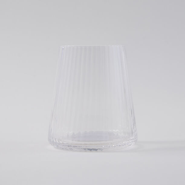 La Mesa 4 Pcs Ribbed Tumbler Glass Set, Clear 8.5*8.5*9.5 Cm image number 3