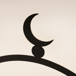 Homez Ramadan Decorative Domes With White Base, Black 27*9*50Cm