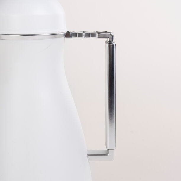 Dallaty 2 Pieces Plastic Vacuum Flask Koufa White & Silver 1L image number 5